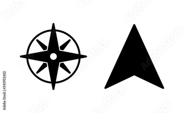 Fototapeta Compass icon vector for web and mobile app. arrow compass icon sign and symbol