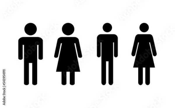 Fototapeta Man and woman icon vector for web and mobile app. male and female sign and symbol. Girls and boys
