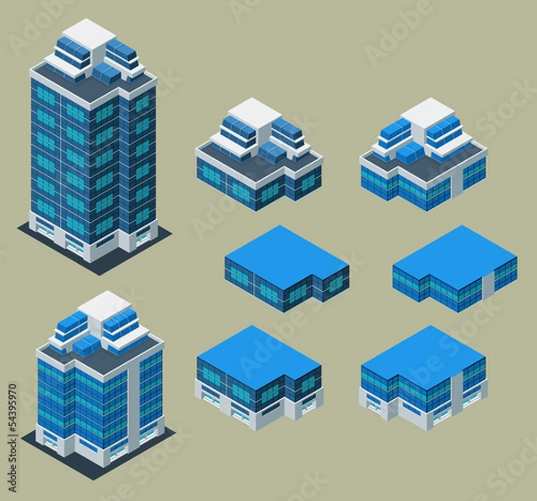 Fototapeta isometric building