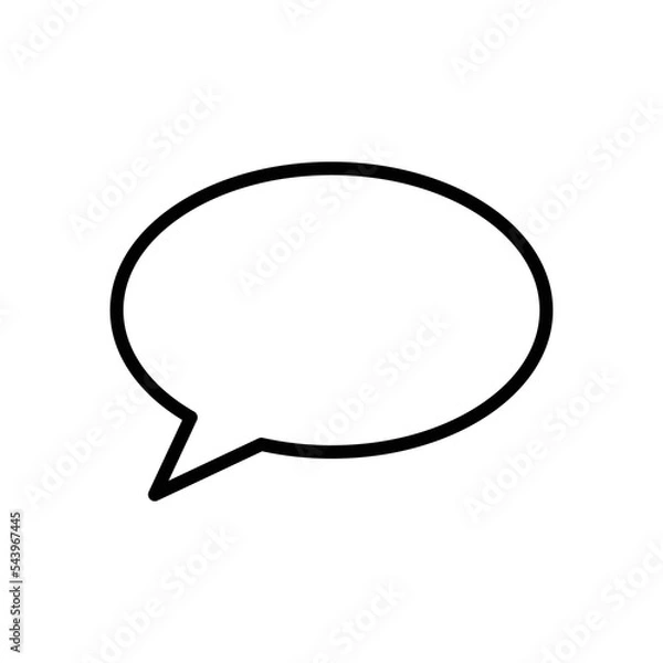 Fototapeta bubble speech icon vector design template in white background