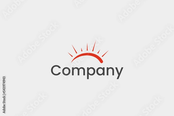 Fototapeta Illustration vector graphic of sun or sunset or sunrise. Good for logo