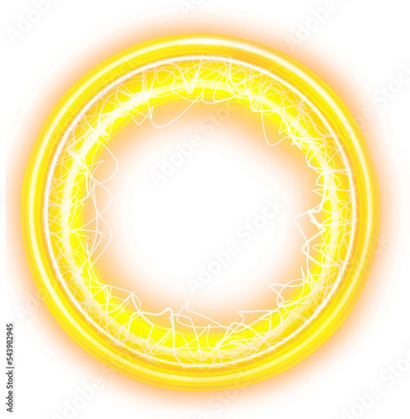Obraz Luminous round frame with light dust electric particles