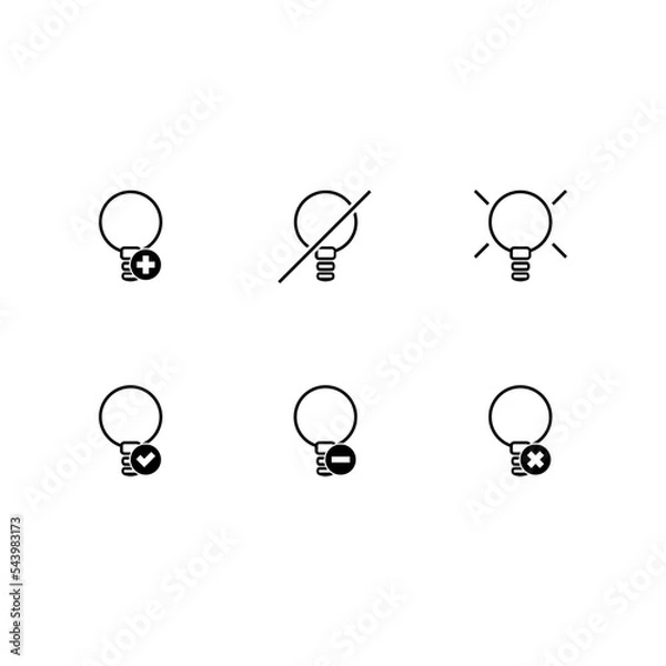 Obraz Lamp Icon Black White 