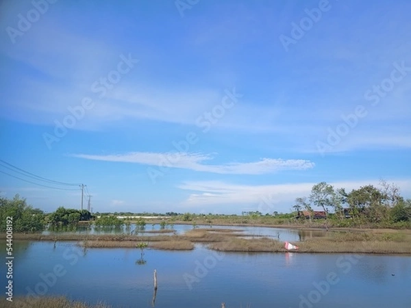Obraz river in the city