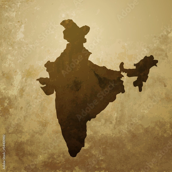 Obraz wektorowa mapa indyjska
