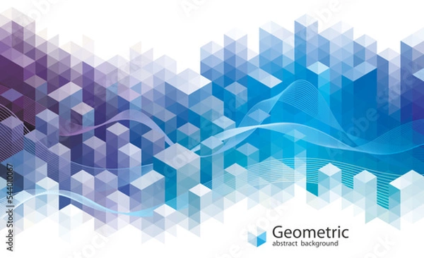 Fototapeta Geometric modern pattern of urban architecture abstract background.