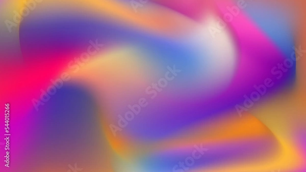 Fototapeta Blurred 3d neon pink and dark blue cyberpunk abstract background. Smooth gradient background template for brochure, poster, banner, flyer and card. Vector illustration.