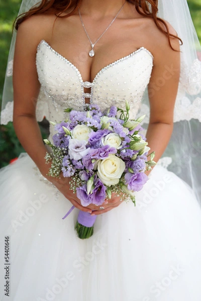 Obraz bride with a bouquet.
