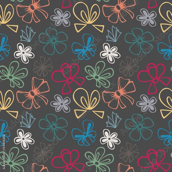 Fototapeta seamless pattern with gift bow