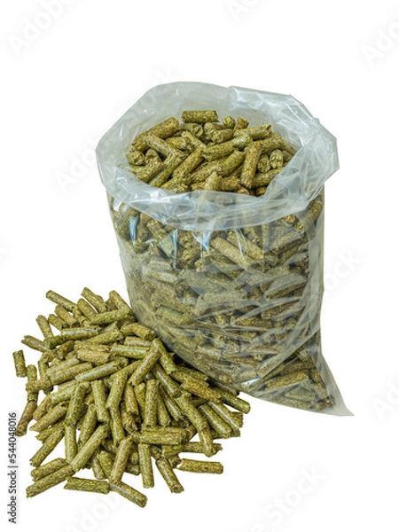 Obraz Alfalfa herb on a white background, isolate, close-up