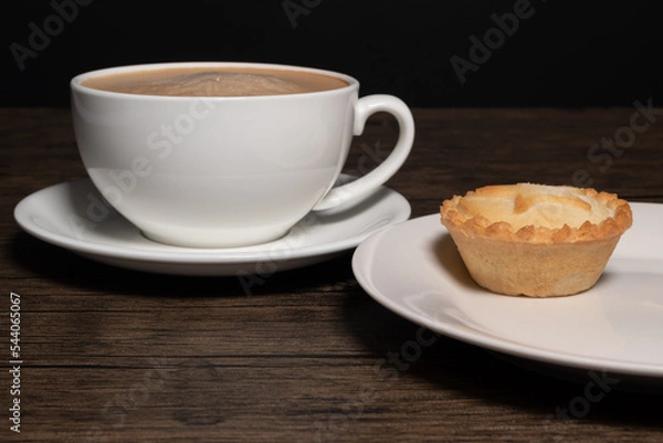 Fototapeta Mince pie with a coffee