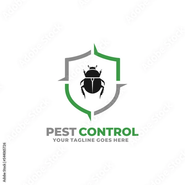 Fototapeta Pest control bug logo design vector