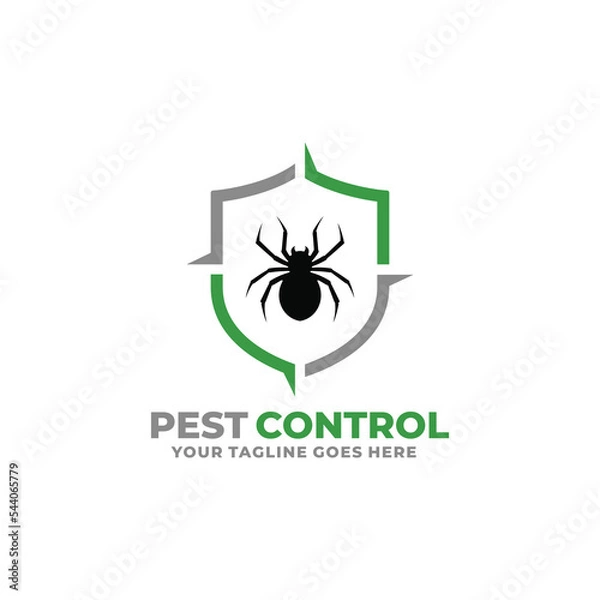 Fototapeta Pest control spider logo design vector