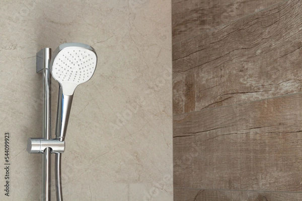 Obraz Shower head in the bathroom to spray water fixed on the wall