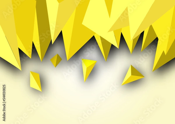 Obraz vector yellow triangle abstract wallpaper template.