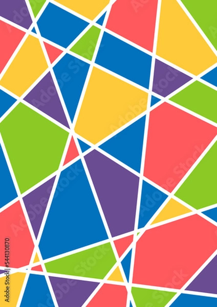 Obraz Mosaic pattern vector. Colorful Geometric triangle Background.