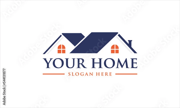 Fototapeta Real estate logo design simple vector image