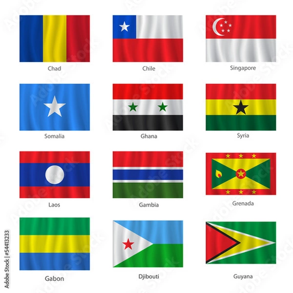 Obraz Set of flags