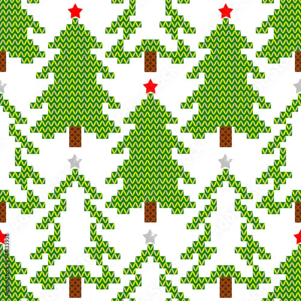 Obraz seamless pattern of the Christmas tree for the background
