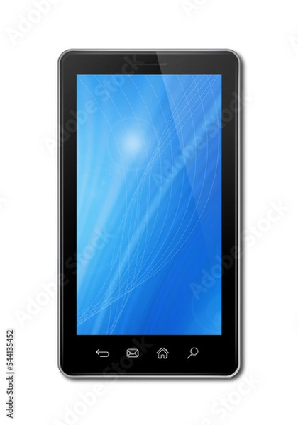 Fototapeta 3D mobile phone, pda isolated on transparent background