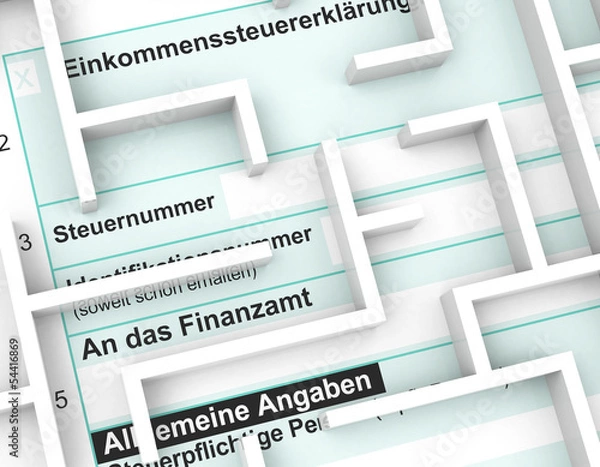 Obraz Steuerklärung - Labyrinth