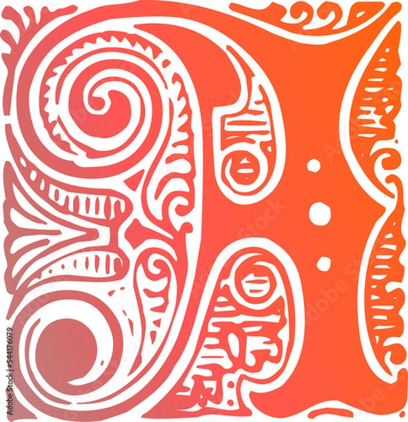 Obraz Letter A calligraphy design art