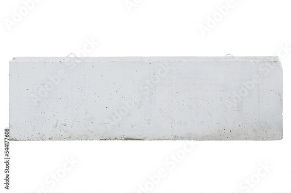 Obraz concrete roadblock isolated on white