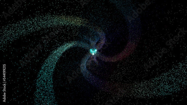 Obraz blue spiral galaxy