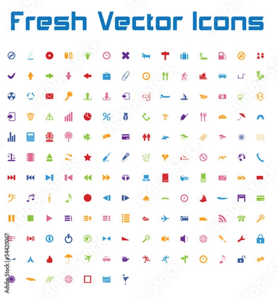 Fototapeta Fresh Vector Icons (simple version)