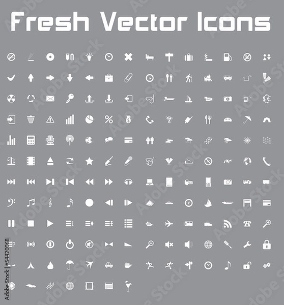 Fototapeta Fresh Vector Icons (light version)