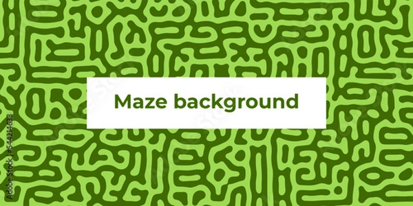 Fototapeta Abstract vector bright green maze background