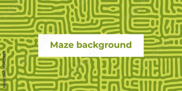 Fototapeta Abstract vector grassy maze background