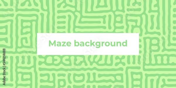 Fototapeta Abstract vector light green maze background