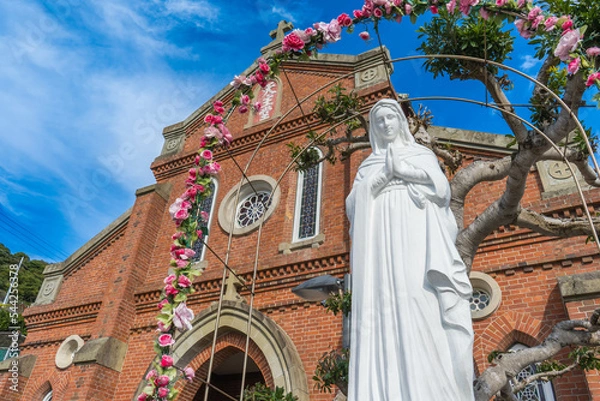 Obraz 長崎県新上五島町にあるカトリック青砂ヶ浦教会