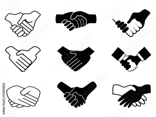 Fototapeta handshake icons