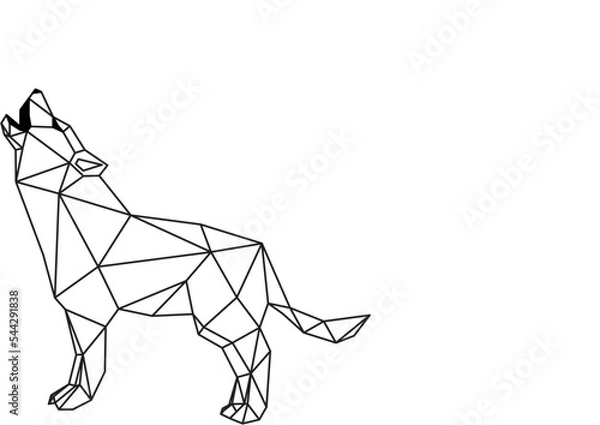 Obraz geometric wolf