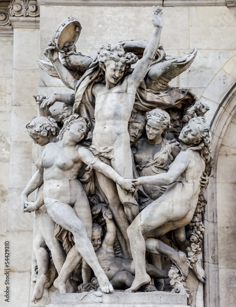 Fototapeta La Danse, sculpture on the facade of the Paris Opera