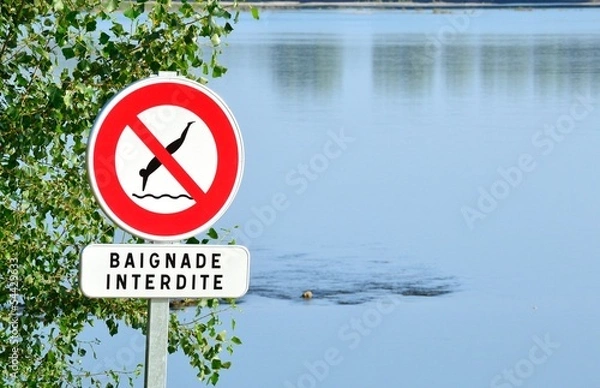 Fototapeta Baignade interdite