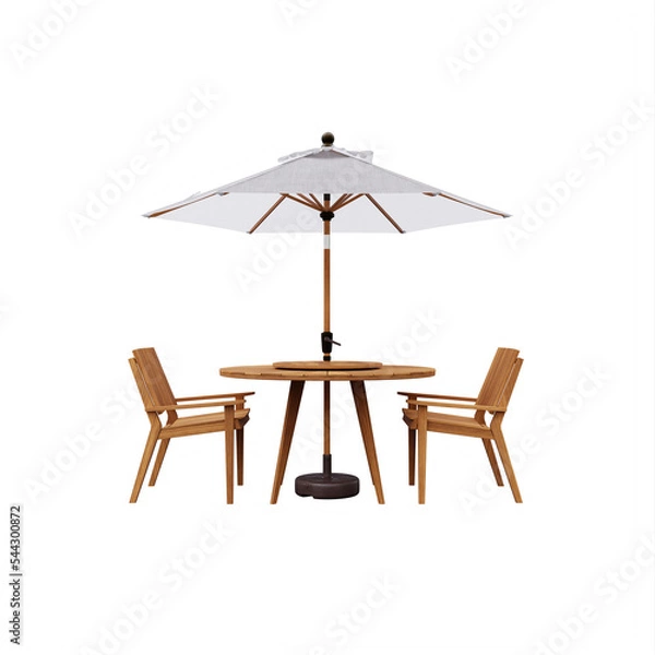 Obraz table and chairs isolated