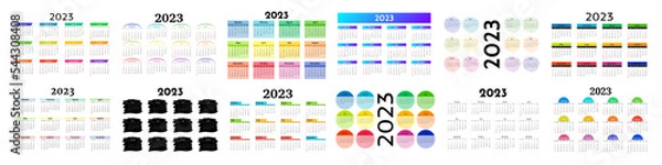 Fototapeta Calendar for 2023 isolated on a white background