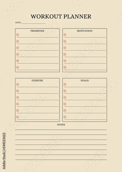 Obraz Workout Planner