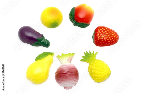 Obraz object on white - magnet- fruit and vegetables