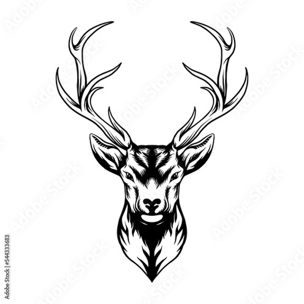 Obraz deer head silhouette