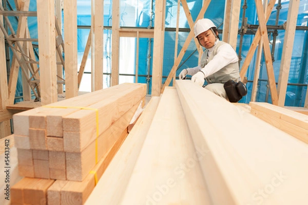 Fototapeta 仕事中の大工