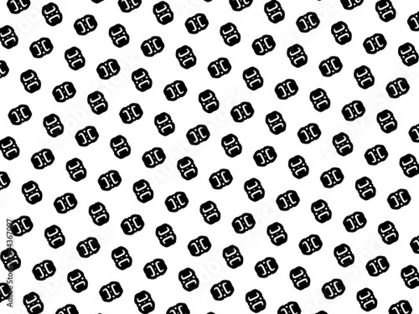Fototapeta Ornament with elements of black and white colors.