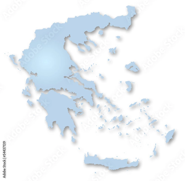 Obraz Carte de la Grèce