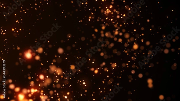 Fototapeta 火の粉、火花の背景の背景。タイトルバック