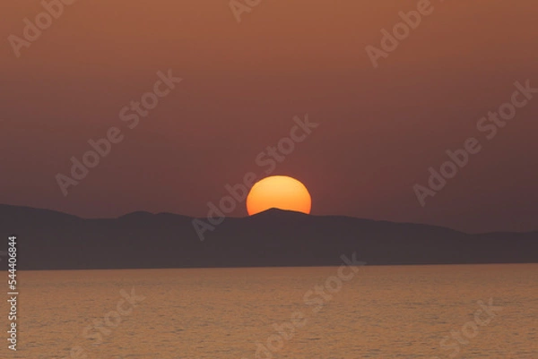Fototapeta Nightfall in the Cyclades islands, Greece