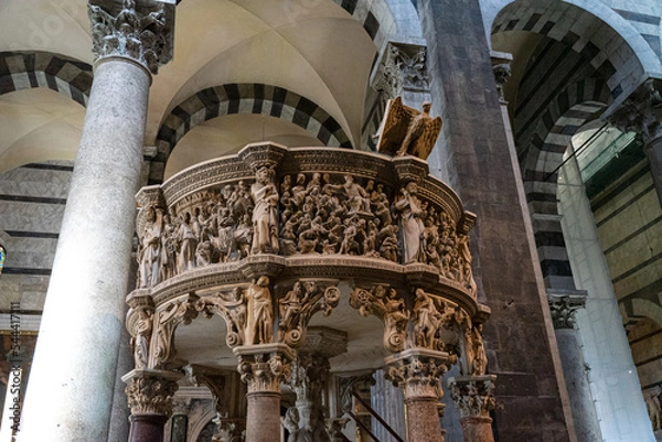 Obraz Leaning Tower and Cathedral of Pisa in Italy.