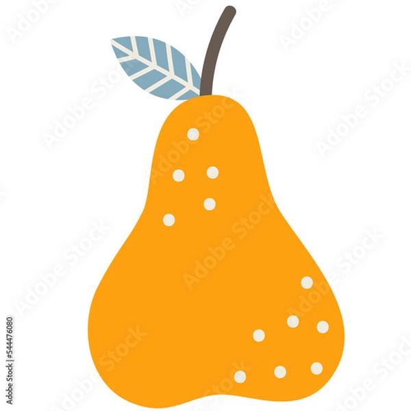Fototapeta Cute pear in boho style. Print for nursery decor. Scandinavian style kids room decoration.